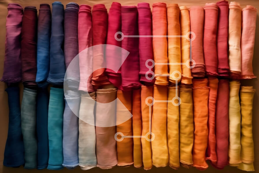 Intra Συλλεκτικό Ξύλινο Παζλ Plywood  4mm - Ζωντανή και πολύχρωμη υφή στοίβας υφάσματος για φόντο και υφές Σε Ξύλινο Κουτί - Διαστάσεις Puzzle: 10x10 cm – 25 κομμάτια