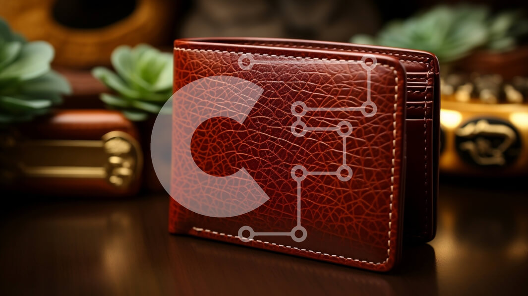 Intra Συλλεκτικό Ξύλινο Παζλ Plywood  4mm - Κομψό καφέ δερμάτινο πορτοφόλι με κλείσιμο με φερμουάρ και περίπλοκα σχέδια Σε Ξύλινο Κουτί - Διαστάσεις: 10x10 cm – 25 κομμάτια