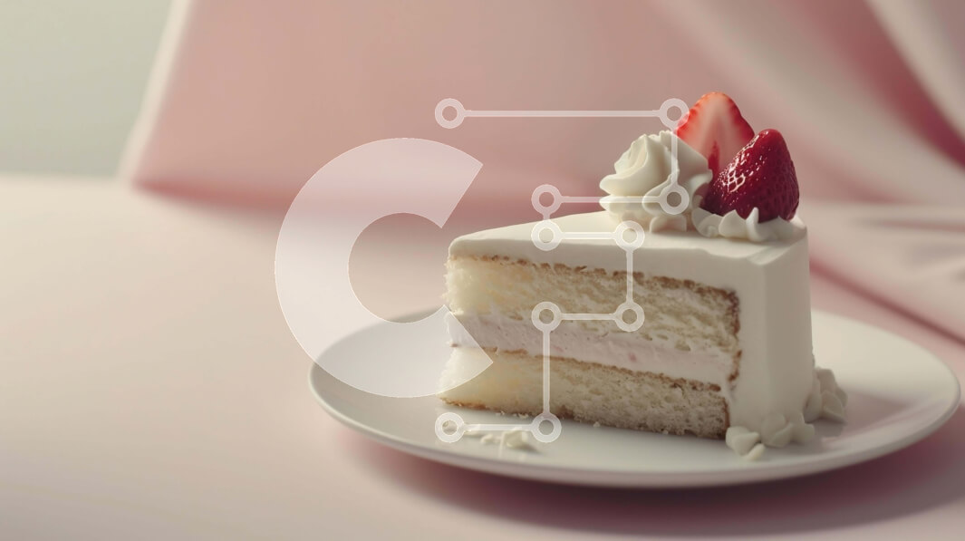 Σετ των 2 Intra Συλλεκτικό Ξύλινο Παζλ Plywood  4mm - Νόστιμο λευκό κέικ με φρέσκες φράουλες Σε Ξύλινο Κουτί - Διαστάσεις: 10x10 cm – 25 κομμάτια