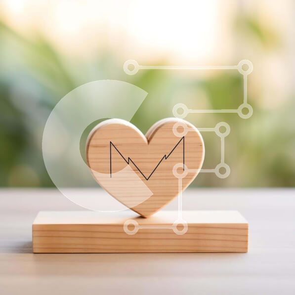 Intra Συλλεκτικό Ξύλινο Παζλ Plywood  4mm - Ξύλινη καρδιά με την επιγραφή 'M' σε φυσικό περιβάλλον Σε Ξύλινο Κουτί - Διαστάσεις: 10x10 cm – 25 κομμάτια