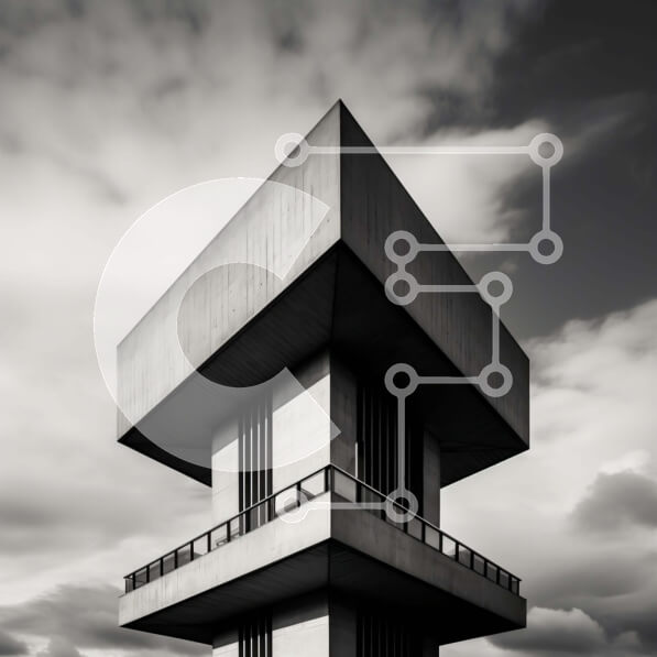 Intra Συλλεκτικό Ξύλινο Παζλ Plywood  4mm - Ψηλό κτήριο από σκυρόδεμα σε ανοιχτό πεδίο με τον πύργο του ρολογιού Σε Ξύλινο Κουτί - Διαστάσεις Puzzle: 10x10 cm – 25 κομμάτια