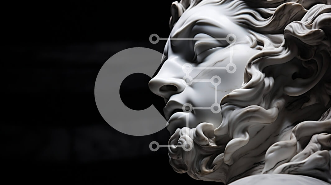 Intra Συλλεκτικό Ξύλινο Παζλ Plywood  4mm - Ασπρόμαυρη εικόνα μιας μαρμάρινης προτομής Σε Ξύλινο Κουτί - Διαστάσεις Puzzle: 10x10 cm – 25 κομμάτια