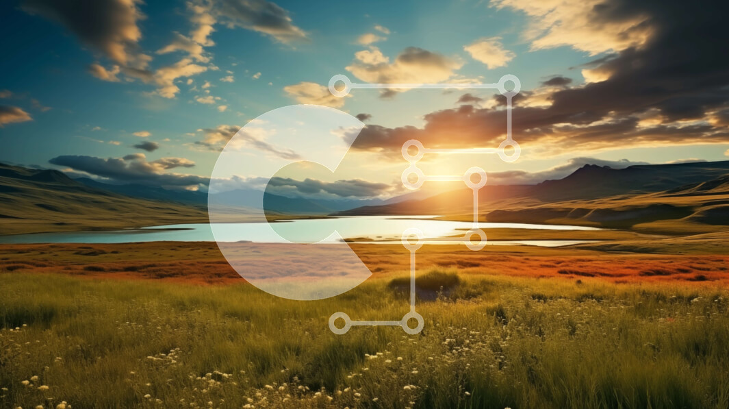 Intra Συλλεκτικό Ξύλινο Παζλ Plywood  4mm - Γραφικό ορεινό τοπίο με λίμνες και χόρτα Σε Ξύλινο Κουτί - Διαστάσεις: 10x10 cm – 25 κομμάτια