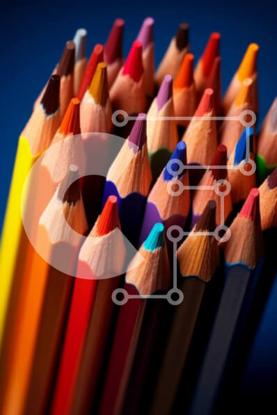 Intra Συλλεκτικό Ξύλινο Παζλ Plywood  4mm - Ζωντανή εικόνα με πολύχρωμα μολύβια που τακτοποιούνται σε κύκλο Σε Ξύλινο Κουτί - Διαστάσεις: 10x10 cm – 25 κομμάτια