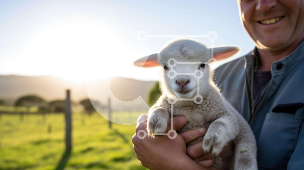 Intra Συλλεκτικό Ξύλινο Παζλ Plywood  4mm - Άνθρωπος με ένα μικρό αρνί στην αγκαλιά του Σε Ξύλινο Κουτί - Διαστάσεις: 10x10 cm – 25 κομμάτια