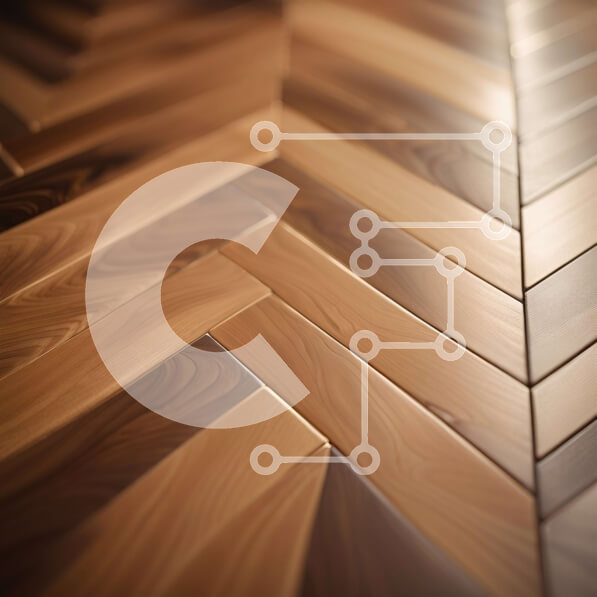 Intra Συλλεκτικό Ξύλινο Παζλ Plywood  4mm - Εκπληκτικό κοντινό πλάνο από ξύλινο πάτωμα με σχέδια ψαροκόκαλο Σε Ξύλινο Κουτί - Διαστάσεις Puzzle: 10x10 cm – 25 κομμάτια