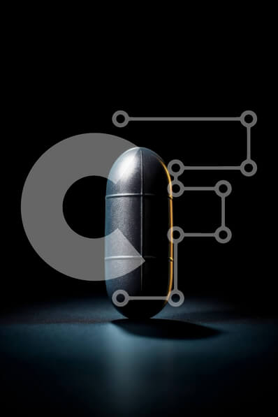 Intra Συλλεκτικό Ξύλινο Παζλ Plywood  4mm - Μαύρο χάπι σε μια σκοτεινή επιφάνεια Στοκ Φωτογραφία Σε Ξύλινο Κουτί - Διαστάσεις: 10x10 cm – 25 κομμάτια