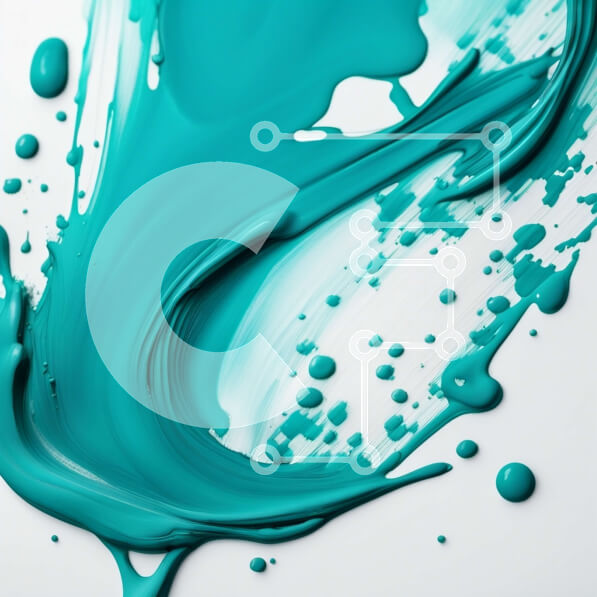 Intra Συλλεκτικό Ξύλινο Παζλ Plywood  4mm - Ζωντανή μπλε βαφή σε καθαρό λευκό φόντο Σε Ξύλινο Κουτί - Διαστάσεις Puzzle: 10x10 cm – 25 κομμάτια