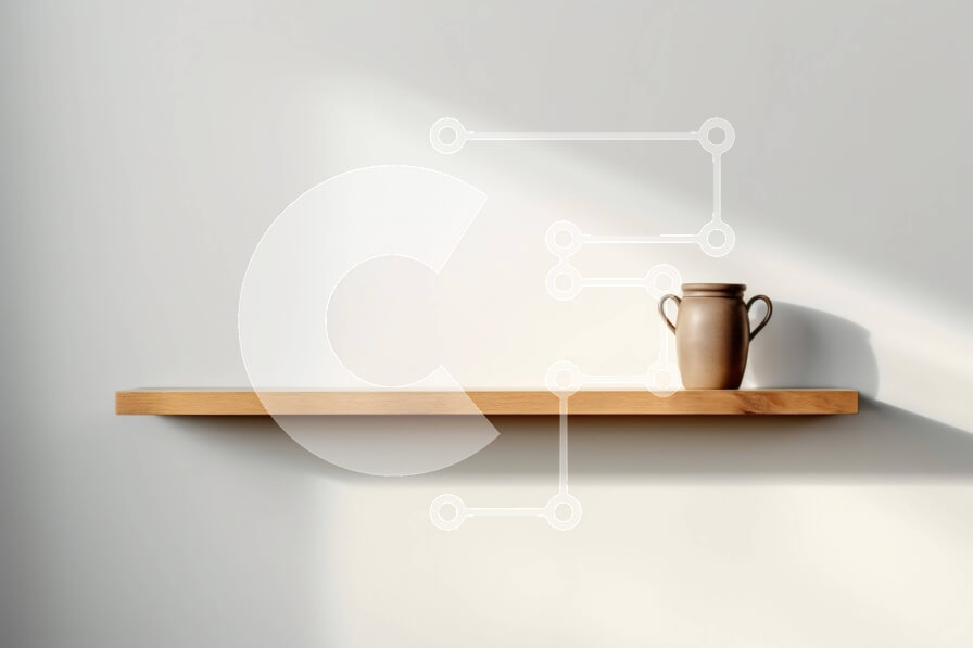 Intra Συλλεκτικό Ξύλινο Παζλ Plywood  4mm - Όμορφη εσωτερική διακόσμηση με ξύλινο ράφι και βάζο Σε Ξύλινο Κουτί - Διαστάσεις Puzzle: 10x10 cm – 25 κομμάτια