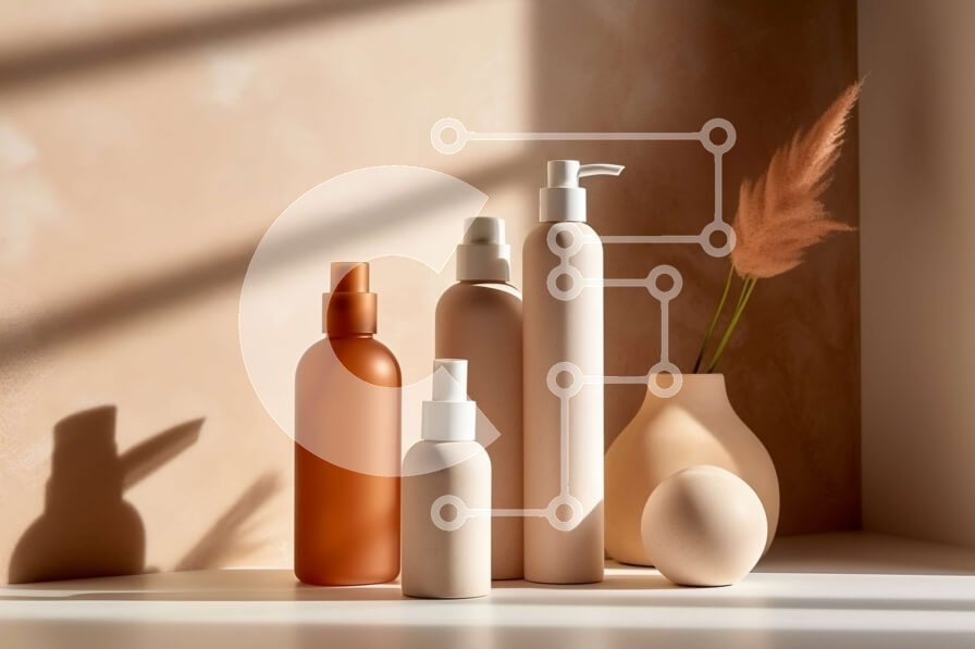 Intra Συλλεκτικό Ξύλινο Παζλ Plywood  4mm - Προϊόντα ομορφιάς σε ράφι με φυσικό φωτισμό και διακοσμητικό φτερό Σε Ξύλινο Κουτί - Διαστάσεις Puzzle: 10x10 cm – 25 κομμάτια