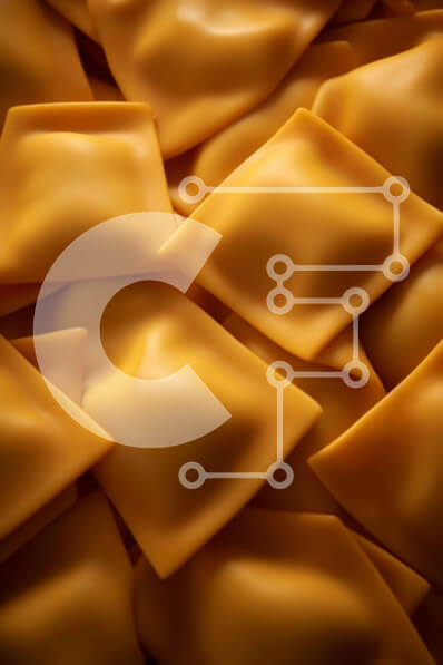 Σετ των 2 Intra Συλλεκτικό Ξύλινο Παζλ Plywood  4mm - Κοντινό πλάνο φρεσκοπαρασκευασμένων ζυμαρικών Σε Ξύλινο Κουτί - Διαστάσεις: 10x10 cm – 25 κομμάτια