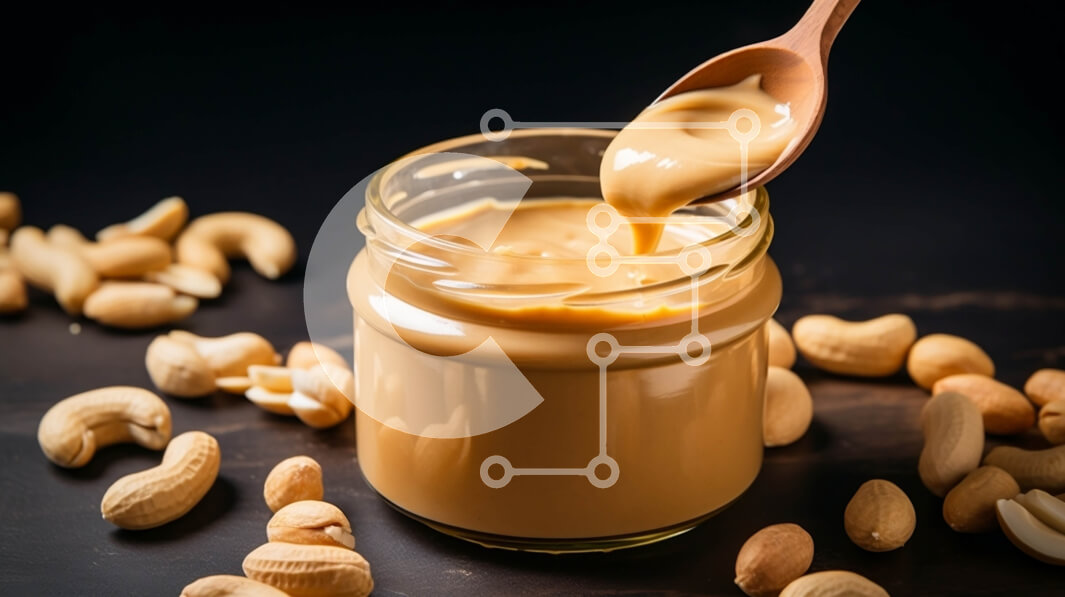 Σετ των 2 Intra Συλλεκτικό Ξύλινο Παζλ Plywood  4mm - Νόστιμο φυστικοβούτυρο σε βάζο με ξύλινο κουτάλι Σε Ξύλινο Κουτί - Διαστάσεις: 10x10 cm – 25 κομμάτια