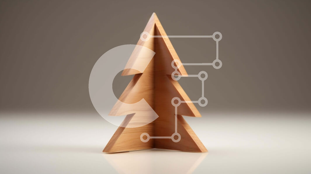 Intra Συλλεκτικό Ξύλινο Παζλ Plywood  4mm - Ξύλινο γλυπτό δέντρου σε λευκό φόντο Σε Ξύλινο Κουτί - Διαστάσεις: 10x10 cm – 25 κομμάτια