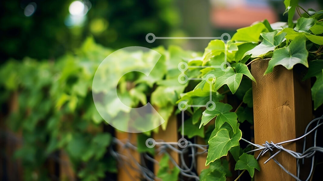 Intra Συλλεκτικό Ξύλινο Παζλ Plywood  4mm - Ξύλινος φράχτης με κισσό και συρματοπλέγματα Σε Ξύλινο Κουτί - Διαστάσεις: 10x10 cm – 25 κομμάτια