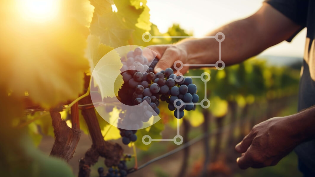 Intra Συλλεκτικό Ξύλινο Παζλ Plywood  4mm - Άτομο που μαζεύει σταφύλια από το αμπέλι σε έναν αμπελώνα Σε Ξύλινο Κουτί - Διαστάσεις: 10x10 cm – 25 κομμάτια