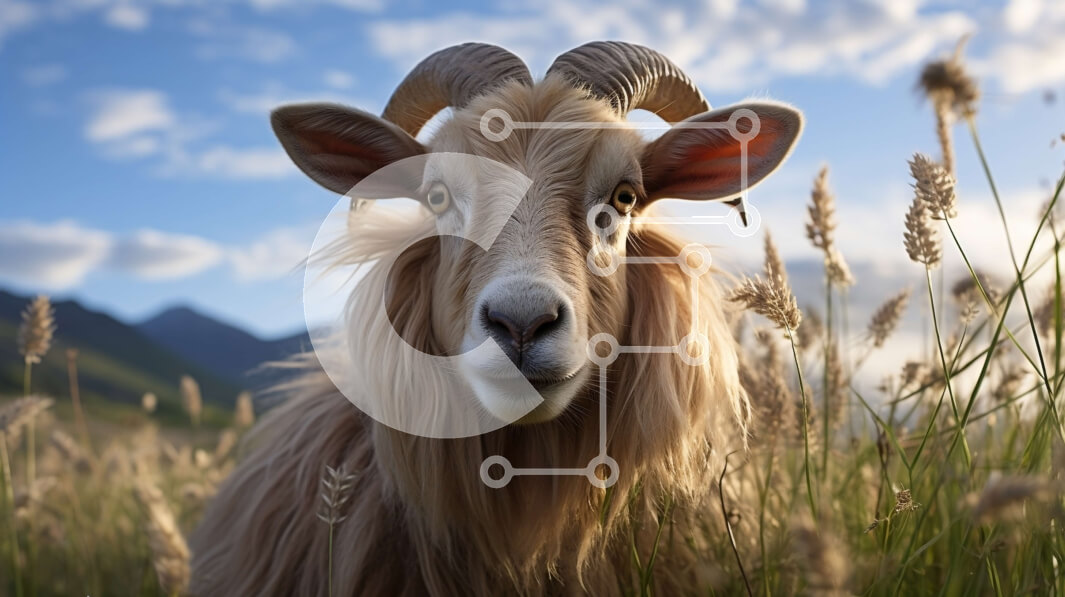 Intra Συλλεκτικό Ξύλινο Παζλ Plywood  4mm - Κατσίκα σε ένα χωράφι με ψηλό γρασίδι Σε Ξύλινο Κουτί - Διαστάσεις: 10x10 cm – 25 κομμάτια