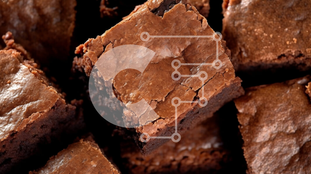 Σετ των 2 Intra Συλλεκτικό Ξύλινο Παζλ Plywood  4mm - Καταπληκτική εικόνα των Brownies με τσιπ σοκολάτας Σε Ξύλινο Κουτί - Διαστάσεις: 10x10 cm – 25 κομμάτια