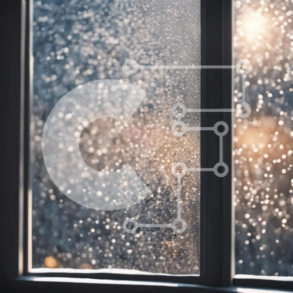 Intra Συλλεκτικό Ξύλινο Παζλ Plywood  4mm - Σταγόνες βροχής στο παράθυρο με το φως του ήλιου Σε Ξύλινο Κουτί - Διαστάσεις Puzzle: 10x10 cm – 25 κομμάτια