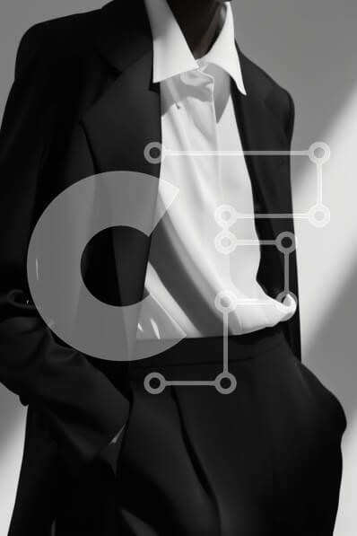 Intra Συλλεκτικό Ξύλινο Παζλ Plywood  4mm - Ασπρόμαυρο πορτρέτο κομψά ντυμένης γυναίκας Σε Ξύλινο Κουτί - Διαστάσεις Puzzle: 10x10 cm – 25 κομμάτια