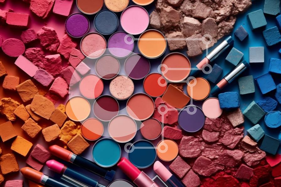 Intra Συλλεκτικό Ξύλινο Παζλ Plywood  4mm - Εκπληκτική συλλογή μακιγιάζ από σκιές ματιών, ρουζ, κραγιόν και μάσκαρα Σε Ξύλινο Κουτί - Διαστάσεις Puzzle: 10x10 cm – 25 κομμάτια