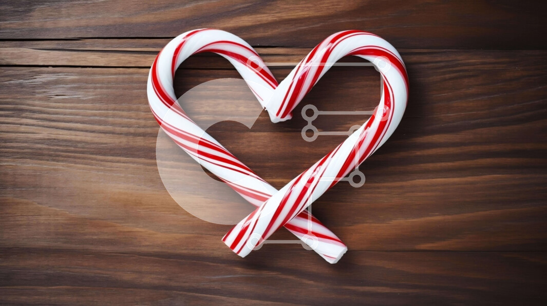 Intra Συλλεκτικό Ξύλινο Παζλ Plywood  4mm - Καραμέλα σε σχήμα καρδιάς σε παλιό ξύλινο τραπέζι Σε Ξύλινο Κουτί - Διαστάσεις: 10x10 cm – 25 κομμάτια