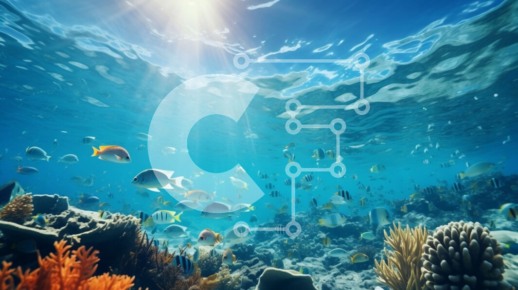 Intra Συλλεκτικό Ξύλινο Παζλ Plywood  4mm - Πολύχρωμη υποβρύχια σκηνή με κοραλλιογενείς υφάλους και ψάρια Σε Ξύλινο Κουτί - Διαστάσεις: 10x10 cm – 25 κομμάτια