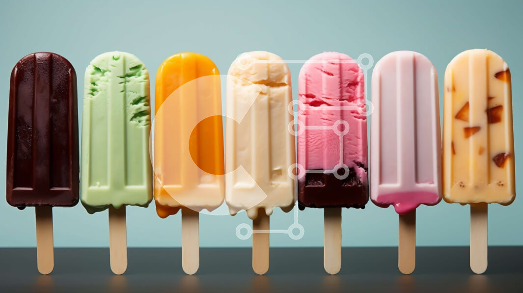 Σετ των 2 Intra Συλλεκτικό Ξύλινο Παζλ Plywood  4mm - Νόστιμη ποικιλία από γεύσεις παγωτού σε ξυλάκι Σε Ξύλινο Κουτί - Διαστάσεις: 10x10 cm – 25 κομμάτια