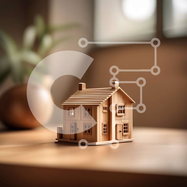 Intra Συλλεκτικό Ξύλινο Παζλ Plywood  4mm - Άνετο εσωτερικό με ξύλινο σπίτι και φυτό στο Windowsill Σε Ξύλινο Κουτί - Διαστάσεις Puzzle: 10x10 cm – 25 κομμάτια