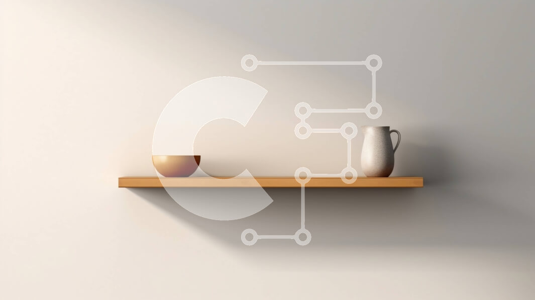 Intra Συλλεκτικό Ξύλινο Παζλ Plywood  4mm - Cozy Puzzle με θέμα Εσωτερικοί  Χώροι : Ξύλινο ράφι με διακοσμητικό βάζο και κούπα Σε Ξύλινο Κουτί - Διαστάσεις Puzzle: 10x10 cm – 25 κομμάτια