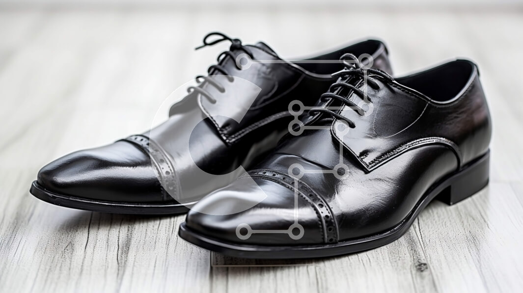 Intra Συλλεκτικό Ξύλινο Παζλ Plywood  4mm - Κομψά παπούτσια σε μαύρο φόρεμα σε ξύλινο πάτωμα Σε Ξύλινο Κουτί - Διαστάσεις Puzzle: 10x10 cm – 25 κομμάτια