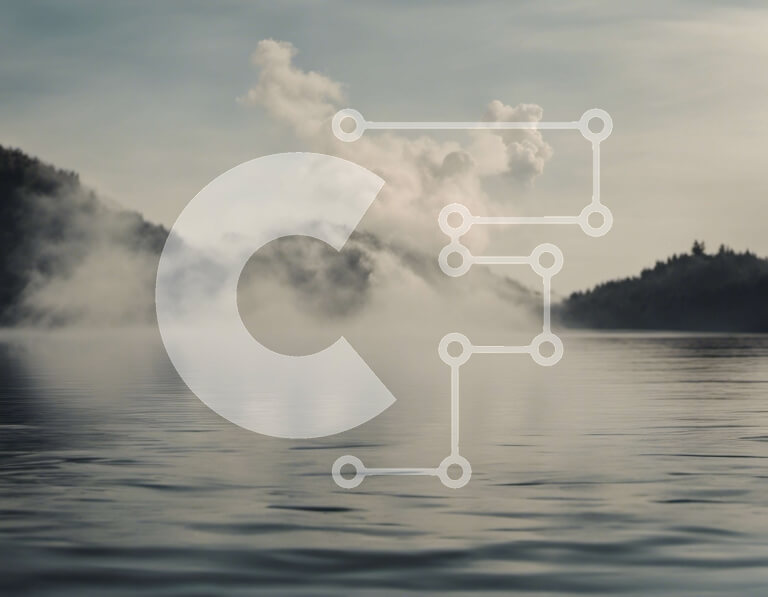 Intra Συλλεκτικό Ξύλινο Παζλ Plywood  4mm - Ομιχλώδης λίμνη με βουνά στο φόντο Σε Ξύλινο Κουτί - Διαστάσεις: 10x10 cm – 25 κομμάτια