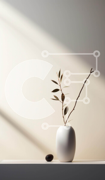 Intra Συλλεκτικό Ξύλινο Παζλ Plywood  4mm - Λευκό βάζο με φυτό στο τραπέζι Σε Ξύλινο Κουτί - Διαστάσεις Puzzle: 10x10 cm – 25 κομμάτια