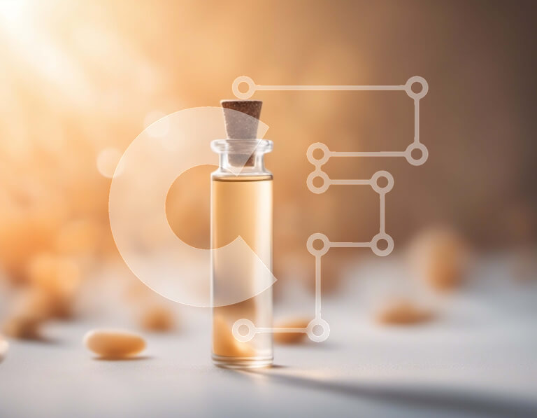 Intra Συλλεκτικό Ξύλινο Παζλ Plywood  4mm - Διαφανές γυάλινο μπουκάλι γεμάτο με αιθέριο έλαιο Σε Ξύλινο Κουτί - Διαστάσεις Puzzle: 10x10 cm – 25 κομμάτια