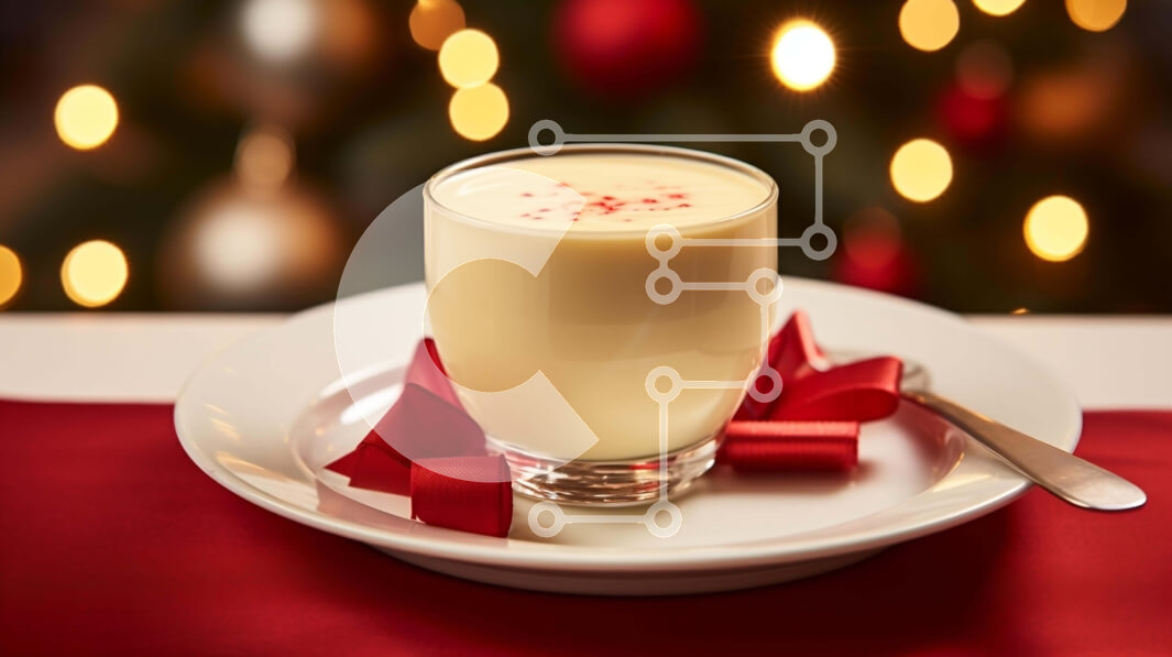 Σετ των 2 Intra Συλλεκτικό Ξύλινο Παζλ Plywood  4mm - Ζεστή σοκολάτα με γιορτινά στολίδια Σε Ξύλινο Κουτί - Διαστάσεις: 10x10 cm – 25 κομμάτια