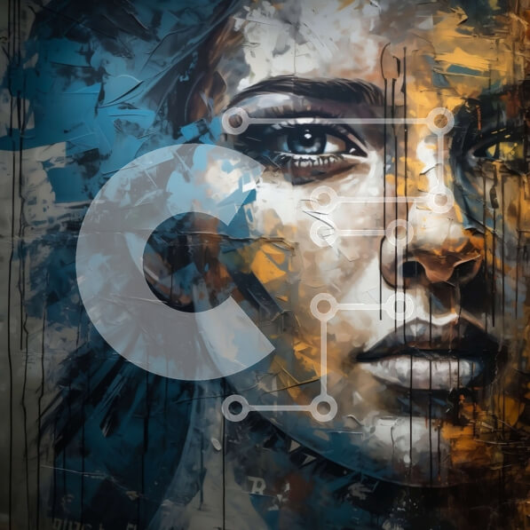 Σετ των 2 Intra Συλλεκτικό Ξύλινο Παζλ Plywood  4mm - Συναισθηματικό πορτρέτο μιας γυναίκας με πολύχρωμο χρώμα προσώπου Σε Ξύλινο Κουτί - Διαστάσεις: 10x10 cm – 25 κομμάτια