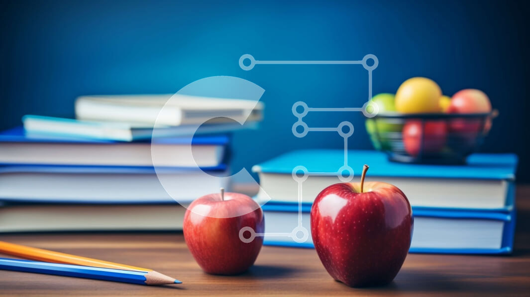 Intra Συλλεκτικό Ξύλινο Παζλ Plywood  4mm - Βιβλία και μήλα σε ένα τραπέζι Σε Ξύλινο Κουτί - Διαστάσεις: 10x10 cm – 25 κομμάτια