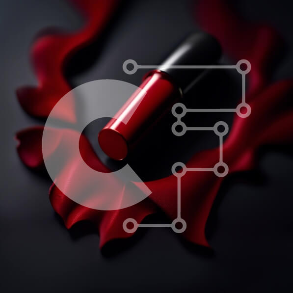 Σετ των 2 Intra Συλλεκτικό Ξύλινο Παζλ Plywood  4mm - Εκπληκτική εικόνα κόκκινου κραγιόν με ρέουσα κορδέλα Σε Ξύλινο Κουτί - Διαστάσεις: 10x10 cm – 25 κομμάτια