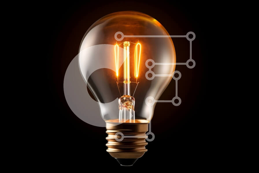 Intra Συλλεκτικό Ξύλινο Παζλ Plywood  4mm - Vintage λάμπα φωτός με ορατό νήμα Σε Ξύλινο Κουτί - Διαστάσεις: 10x10 cm – 25 κομμάτια