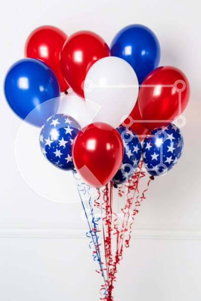 Intra Συλλεκτικό Ξύλινο Παζλ Plywood  4mm - Μπουκέτο με μπαλόνι 4ης Ιουλίου Σε Ξύλινο Κουτί - Διαστάσεις: 10x10 cm – 25 κομμάτια