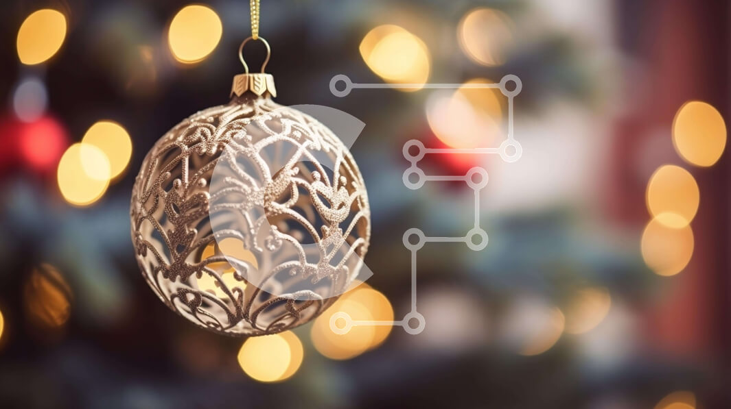 Intra Συλλεκτικό Ξύλινο Παζλ Plywood  4mm - Χρυσό χριστουγεννιάτικο στολίδι που κρέμεται από το δέντρο Σε Ξύλινο Κουτί - Διαστάσεις: 10x10 cm – 25 κομμάτια