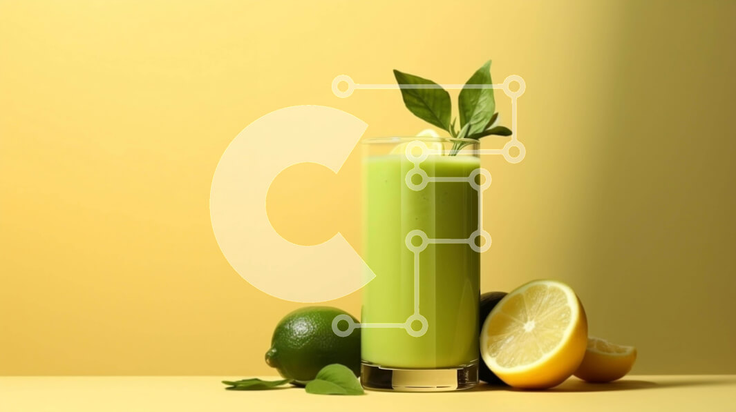 Σετ των 2 Intra Συλλεκτικό Ξύλινο Παζλ Plywood  4mm - Πράσινο Smoothie με λεμόνι και μέντα Σε Ξύλινο Κουτί - Διαστάσεις: 10x10 cm – 25 κομμάτια