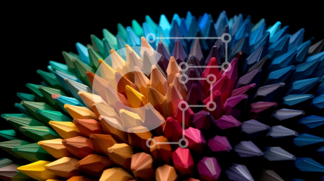 Intra Συλλεκτικό Ξύλινο Παζλ Plywood  4mm - Ζωντανή εικόνα με πολύχρωμα μολύβια σε κυκλικό σχήμα Σε Ξύλινο Κουτί - Διαστάσεις: 10x10 cm – 25 κομμάτια