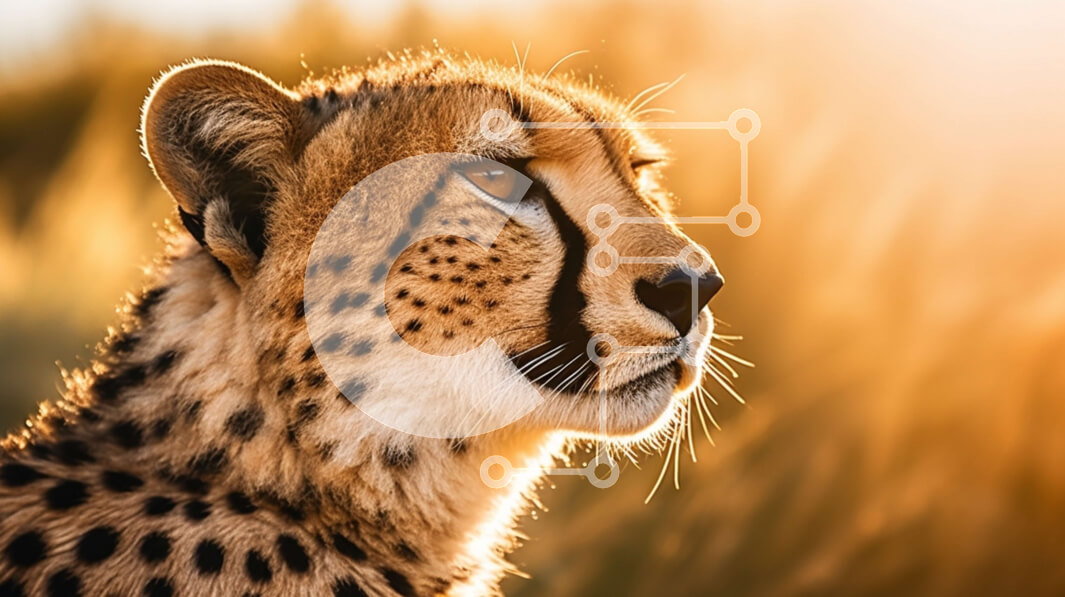 Σετ των 2 Intra Συλλεκτικό Ξύλινο Παζλ Plywood  4mm - Τσίτα που στέκεται στο γρασίδι Σε Ξύλινο Κουτί - Διαστάσεις: 10x10 cm – 25 κομμάτια