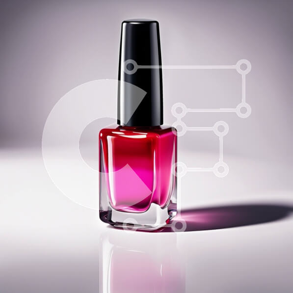 Σετ των 2 Intra Συλλεκτικό Ξύλινο Παζλ Plywood  4mm - Κομψή εικόνα του κόκκινου μπουκαλιού βερνικιού νυχιών με μαύρο καπάκι Σε Ξύλινο Κουτί - Διαστάσεις: 10x10 cm – 25 κομμάτια