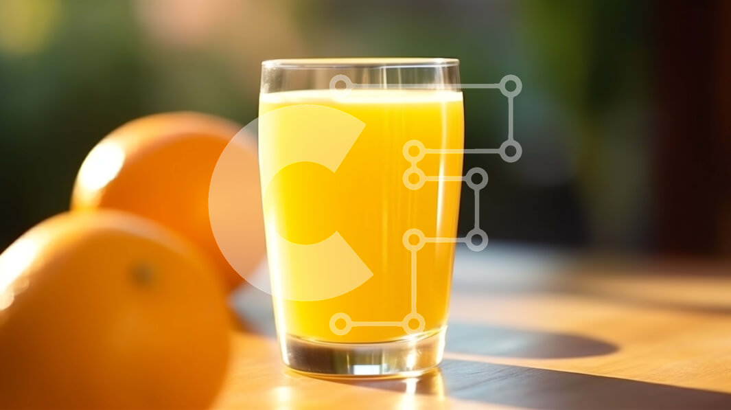 Σετ των 2 Intra Συλλεκτικό Ξύλινο Παζλ Plywood  4mm - Ποτήρι χυμό πορτοκαλιού σε ένα ξύλινο τραπέζι με πορτοκάλια Σε Ξύλινο Κουτί - Διαστάσεις: 10x10 cm – 25 κομμάτια