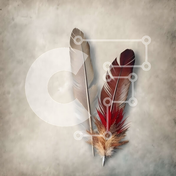 Intra Συλλεκτικό Ξύλινο Παζλ Plywood  4mm - Όμορφη εικόνα δύο φτερών σε μια τραχιά επιφάνεια Σε Ξύλινο Κουτί - Διαστάσεις: 10x10 cm – 25 κομμάτια