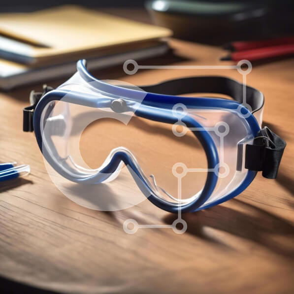 Intra Συλλεκτικό Ξύλινο Παζλ Plywood  4mm - Προστατευτικά γυαλιά, στυλό και μολύβια στο τραπέζι Σε Ξύλινο Κουτί - Διαστάσεις Puzzle: 10x10 cm – 25 κομμάτια