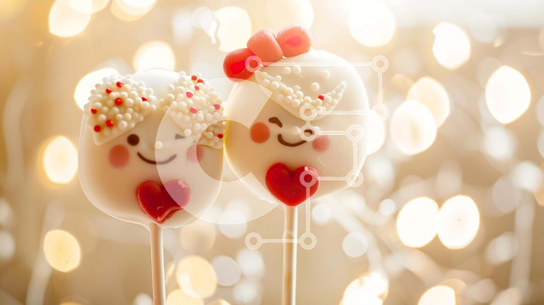 Σετ των 2 Intra Συλλεκτικό Ξύλινο Παζλ Plywood  4mm - Cake Pops με θέμα την αγάπη για ρομαντικές γιορτές Σε Ξύλινο Κουτί - Διαστάσεις: 10x10 cm – 25 κομμάτια