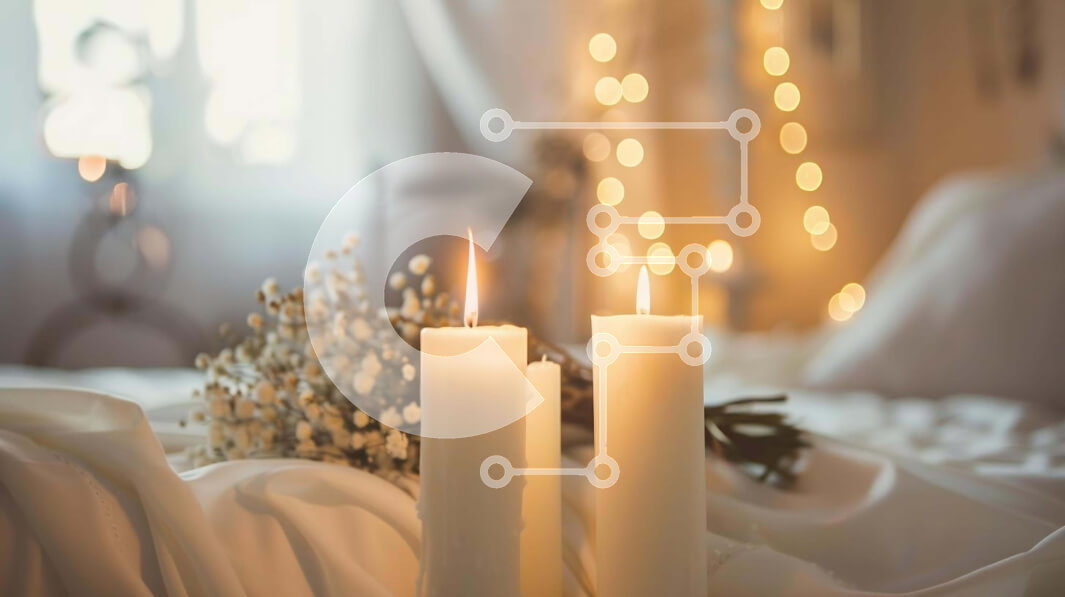 Intra Συλλεκτικό Ξύλινο Παζλ Plywood  4mm - Οικείο σκηνικό υπό το φως των κεριών για ρομαντικές περιστάσεις Σε Ξύλινο Κουτί - Διαστάσεις: 10x10 cm – 25 κομμάτια