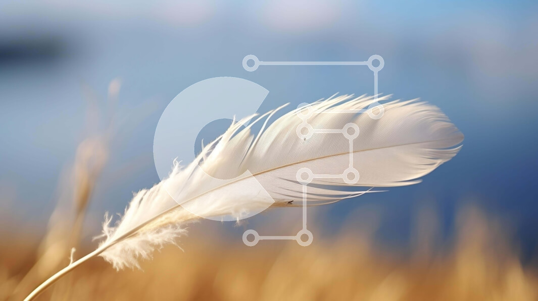 Intra Συλλεκτικό Ξύλινο Παζλ Plywood  4mm - Λευκό φτερό που επιπλέει στο νερό με τα χόρτα Σε Ξύλινο Κουτί - Διαστάσεις: 10x10 cm – 25 κομμάτια